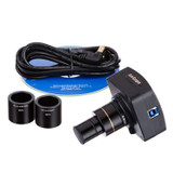 Amscope 40-1000X Inverted Infinity-Corrected Phase-Contrast Biological Microscope With 30W Illumination + 14Mp Imaging System