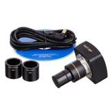 AmScope 3.5X-180X Boom Stand Trinocular Zoom Stereo Microscope with Fiber Optic Ring Illuminator and 18MP USB3 Camera