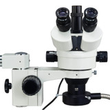 OMAX 2.1X-225X 10MP Zoom Stereo Boom Stand Trinocular Microscope with 30W LED Fiberoptic Light