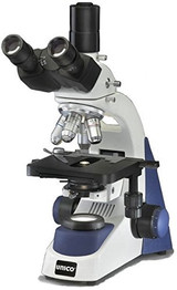 UNICO G380PL-LED Microscope, Binocular, 10X Wide Field Eyepiece, 4X, 10X, 40X, 100X, Plan, NA 1.25 Condenser, Iris Diaphragm, Mechanical Stage, LED Illumination, 3W LED, Coaxial Focusing