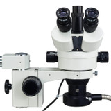 OMAX 2.1X-225X 720p WiFi Zoom Stereo Boom Stand Trinocular Microscope with 30W LED Fiberoptic Light