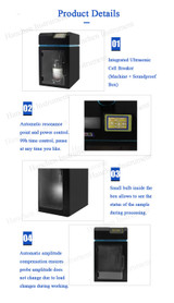 Hanchen Integrated Ultrasonic Sonicator 85~240V Ultrasonic Cell Crusher 50～800mL Homogenizer Processor Lab Emulsifier Chemistry Laboratory Equipment Horn Warranty (50～800mL 650W, 13mm)