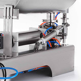 Happybuy 100-1000ML Sauce Filling Machine 110V Paste Filling Machine with Mixing Hopper Sauce Filling Mixing Machine for Filling Liquid and Paste