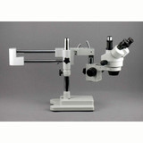 AmScope 3.5X-90X Trinocular Stereo Microscope with 144-LED Ring Light and Auto Focus Camera