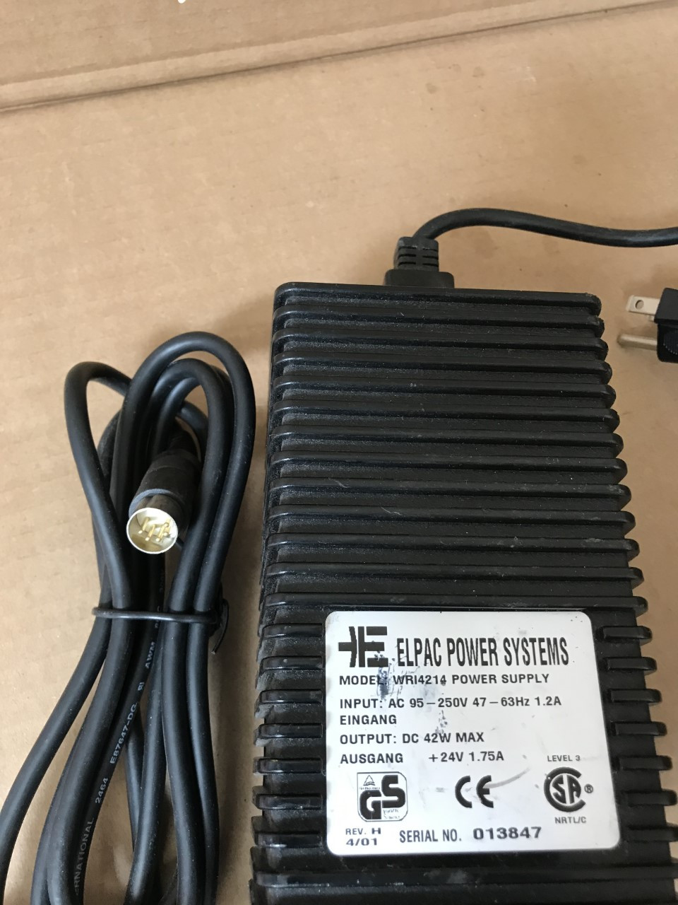 Buy - ELPAC POWER SYSTEMS MODEL WRI 4214 POWER SUPPLY INPUT:95-250V ...