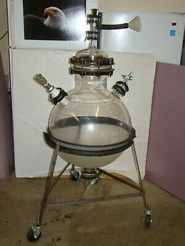 Duran Schott Mainz 30 Gallon (190 Litter) Receiver Reaction Flask Jena Glas