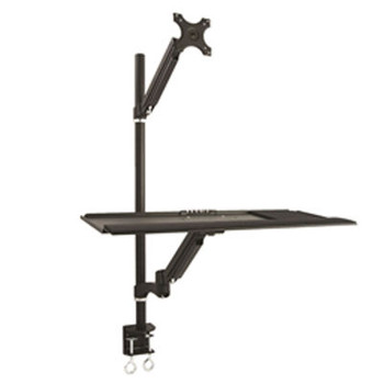 TygerClaw TYDS10019BLK Single Monitor Sit-Stand Workstation