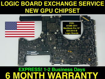 820-2915-B Logic Board Exchange Service For Macbook Pro 15" A1286 2011 = New Gpu