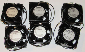 6 New Papst Typ 8500 N Fans 115V, 50-60Hz, 12W, 3" Square Made In Hungary