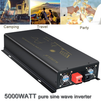 5000W Pure Sine Wave Inverter 12V 24V To 120V Car Power Converter Solar Truck Rv