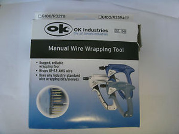 Ok Industries G100/R3278 Wire Wrap Tool, Silver, 18-32 AWG, Manual