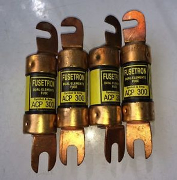 BUSS Fusetron Dual-Elements ACP 300 Fuse  Pack of 4 Fuses