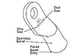 Terminals 4 AWG 10 STUD Battery Cable Lug (100 pieces)