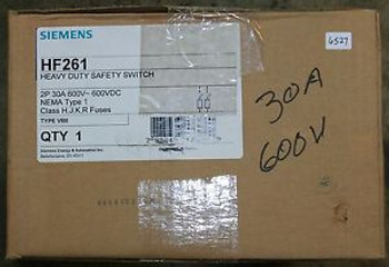 Siemens HF261 Heavy Duty Safety Switch 600V 30A 3P NIB