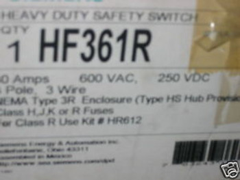 Siemens HF361R Heavy Duty Safety Switch 30A 3P NEW