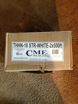 #10 Stranded Thhn Copper Wire 2 Spools Of 500 Each White