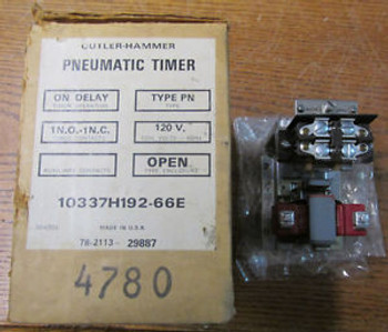 NEW NOS Cutler Hammer 10337H19266E Pneumatic Timer On Delay 120V 60Hz