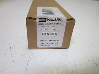 HUBBELL KILLARK G025-3C3G EXPLOSION PROOF SELECTOR SWITCH NEW IN A BOX