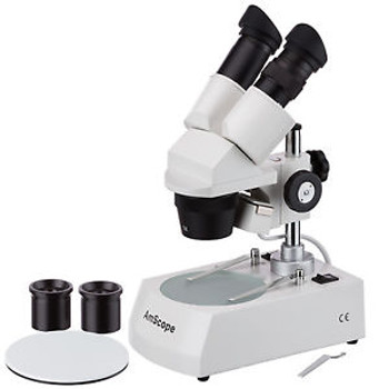 AmScope SE305-PY Binocular Stereo Microscope 10X-15X-30X-45X