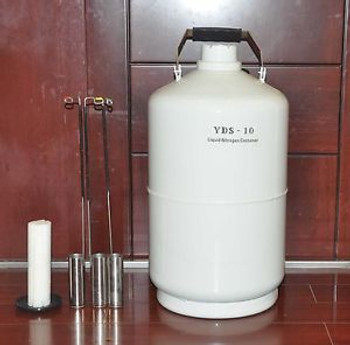 10 L Liquid Nitrogen Ln2 Tank+ Straps Cryogenic Container T-4