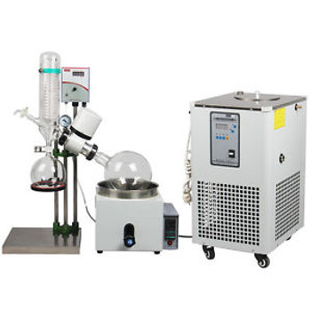 5L Rotary Evaporator Manual Lifting Turnkey Package w/ Chiller