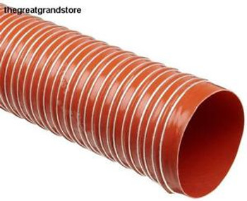 Heat-Flex BDS Fiberglass Duct Hose 12 Length 1 ID Iron Oxide Red 