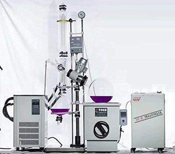 10L Rotary Evaporator Hand Lifting Turnkey Package w/Water Vacuum Pump &Chiller