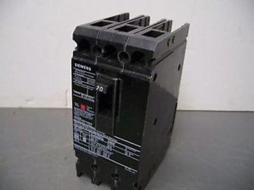 SIEMENS CIRCUIT BREAKER CATHHED63B020 20A/600V/3POLE