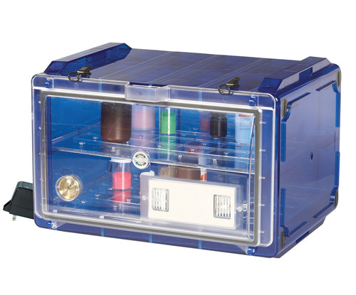 Bel-Art Secador Blue 4.0 Horizontal Auto-Desiccator Cabinet with Clear Door; 120V, 1.9 cu. ft. (F42074-0117)