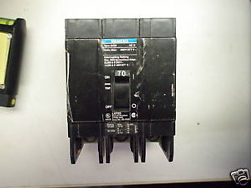 Siemens I-T-E Circuit Breaker BQD370, 3P, 70 AMP