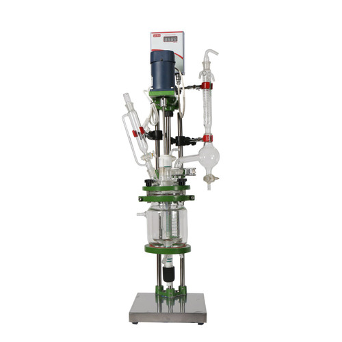 1L Small Jacketed Glass Chemical Reactor,Glass Reaction Vessel