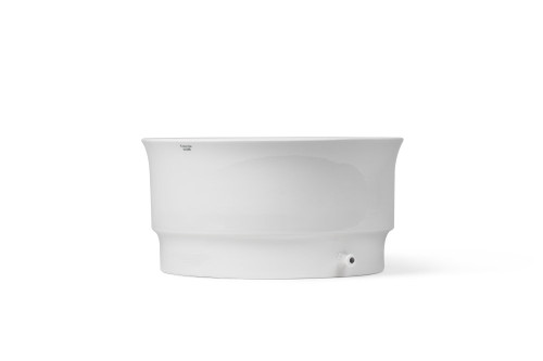 CoorsTek 60283 Porcelain Ceramic Table Type Buchner Funnel, 4000mL Capacity, 145mm Height, for 240mm Diameter Filter Paper