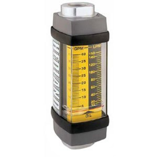 Hedland H760S-050-RF Flow Meter 1" SAE 16 Oil Service, 5.0 to 50 GPM Stainless Steel Reverse Flow