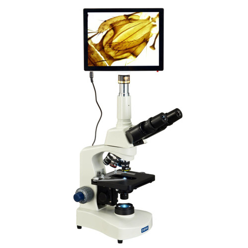 OMAX 40X-2500X 9.7 Inch Touchpad Screen Digital Lab Compound Siedentopf Trinocular LED Microscope