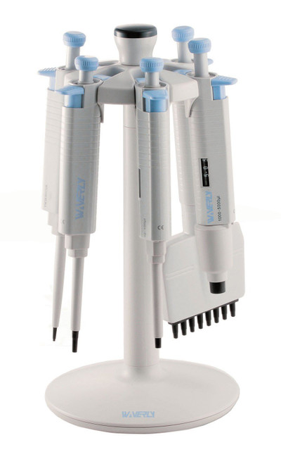 LitePette Single-Channel Adjustable Pipette Bundle: 6 Pipettes + Stand + Tips
