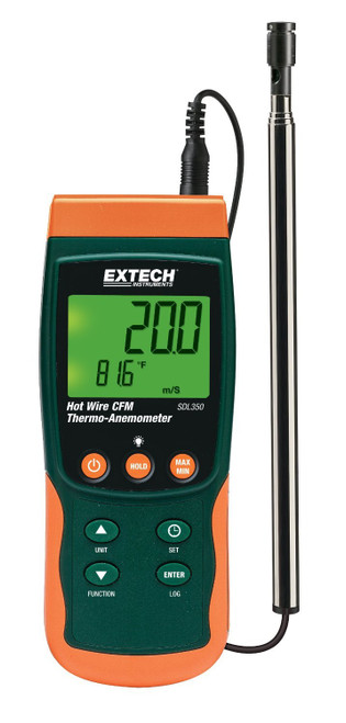 Extech SDL350-NIST Hot Wire Thermo-Anemometer and Datalogger with NIST