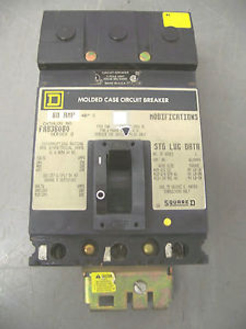 SQUARE D I-LINE CIRCUIT BREAKER CATFAB36080 80A/600V/3POLE