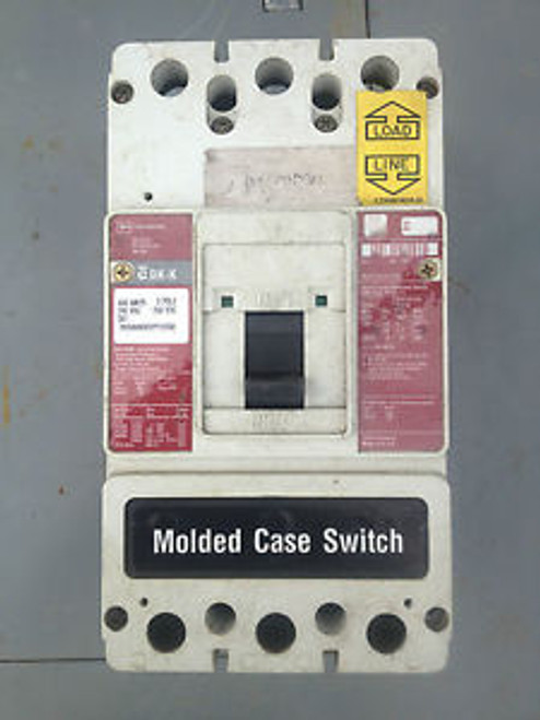 Used Cutler-Hammer Molded Case Switch C Series DK3400KX02Y12D08 3 POLE 400 AMP