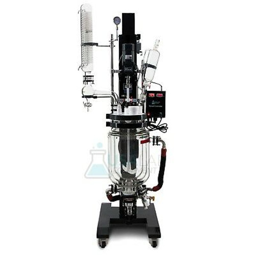 10L Electric Lift Double Jacketed Glass Reactor