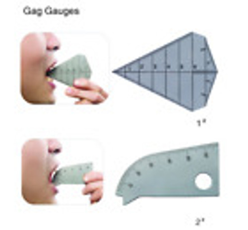 Dental Implant Gag Gauge Caliper Oral Mouth Opening Ruler Measurement 1# 2#