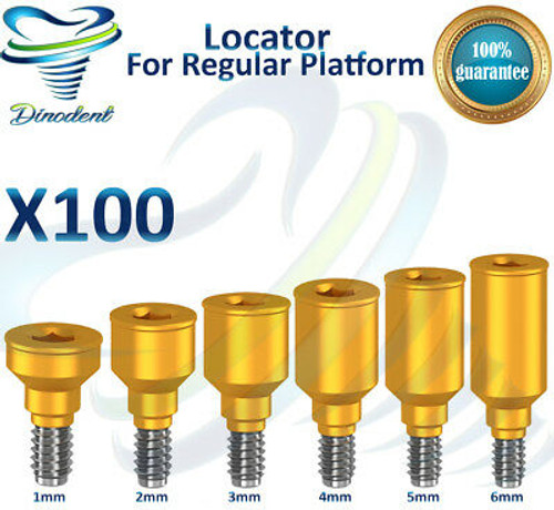 X100 Locator Abutment Regular Platform Dental Implant Titanium Internal Hex Lab