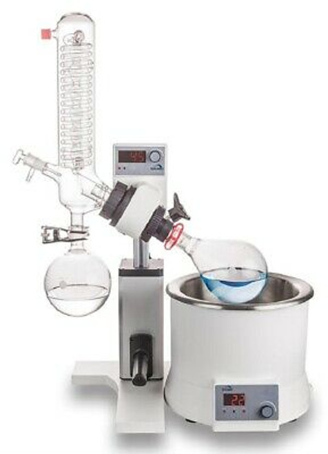New Scilogex Re100-S Vertical Coiled Condensor Digital Display Rotary Evaporator