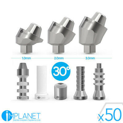 50 Angled Titanium Multiunit Abutment Set Dental Implant Multi Unit Angulated