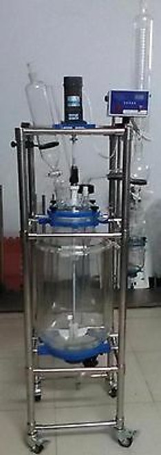 50L  Jacket Chemical Reactor, Glass Reaction Vessel