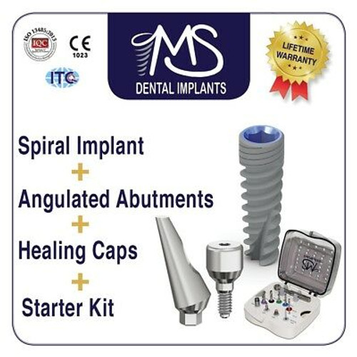 X100 Dental Implants+Healing Cap+Angular Abutment+Starter Surgical Kit+Gift