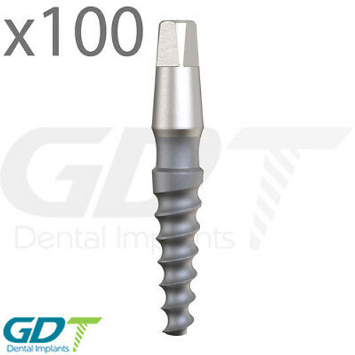 100 Self Drilling Narrow Dental One-Piece Implant Sla Coated Sterile, Israel