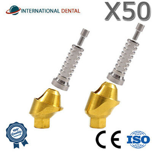 50 Angled Multi Unit Abutment 17° Set With Titanium Sleeve, Dental Implant