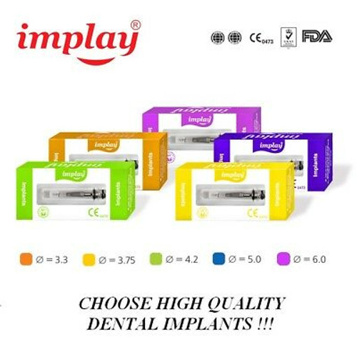 100X Implay Dental Implant Spiral & Cylinder Surface Sla Hex System Ce,Fda $2890