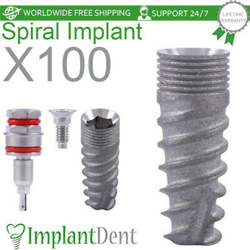 100 Spiral Implant Internal Hex Sterilized Sla Titanium Implants Israel Brand