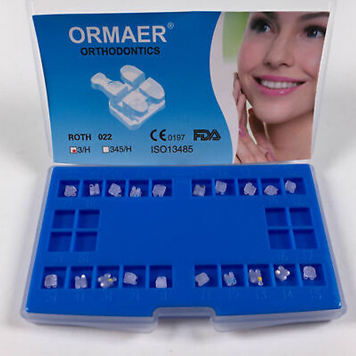 500Set Ceramic Brackets 3M Type Othodontic Dental Invisible Brace Roth 022 3Hook